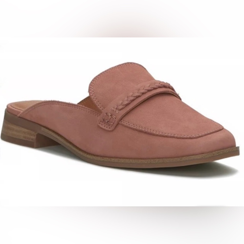 Lucky Brand Women's Slip On- Suede- Linox Flat Mule- Color “sunburn”. Size 8